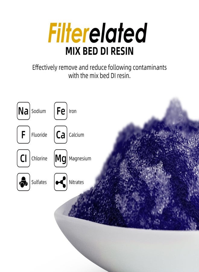 Filterelated Color Changing Display Nuclear Grade Mixed Bed Resin,Suitable for Car Wash System,Tds Filters, Aquarium Filters,Deionized Water,Pure Water DI Filter Material Replenishment (5L) - Image 3